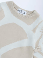 HOP Baby Beige Animal Design Cotton Sweater