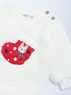 HOP Baby White Christmas-Inspired Fur Sweater