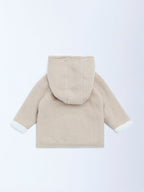 HOP Baby Beige Knitted Cotton Sweater