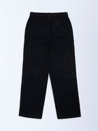 Y&F Kids Black Relaxed-Fit Mid-Rise Jeans