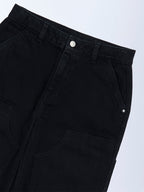 Y&F Kids Black Relaxed-Fit Mid-Rise Jeans