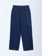 Y&F Kids Indigo Mid-Rise Relaxed-Fit Jeans