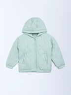 HOP Kids Sage Quilted Hooded Jacket