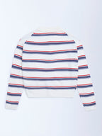 Y&F Kids White Striped Sweater