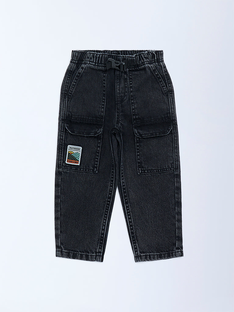 HOP Kids Charcoal Mid-Rise Jeans