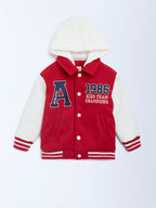 HOP Kids Red Text-Detail Jacket with a Hood