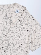 Y&F Kids Beige Map-Inspired Shirt