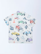HOP Kids Off-White Printed Shirt