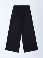 Utsa Kids Black Cotton-Blend Ethnic Pants - (8-14yrs)
