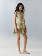 Bombay Paisley Multicolour Floral Cotton Drop-Waist Dress