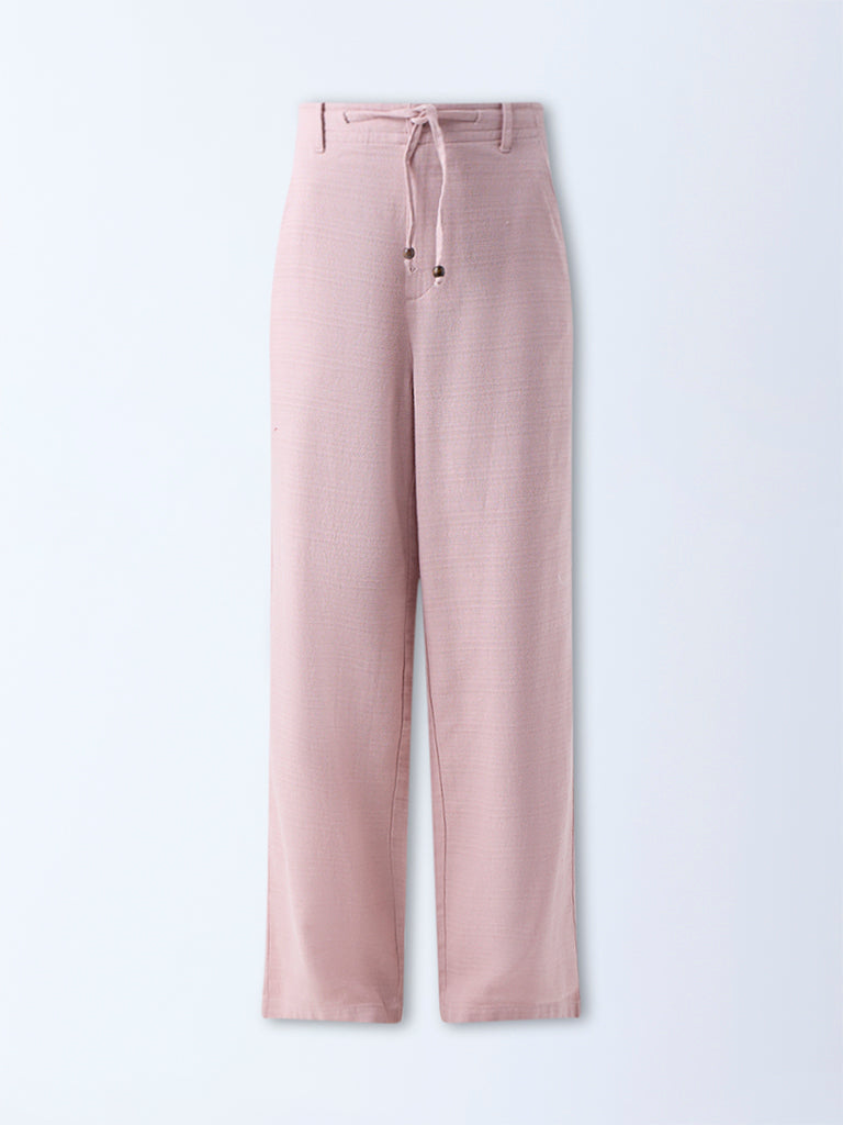 Bombay Paisley Pink Cotton-Blend Pants