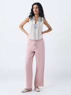 Bombay Paisley Pink Cotton-Blend Pants