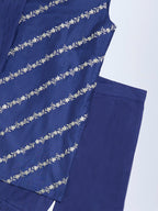 Utsa Kids Navy Embellished Sharara Ethnic Set - (8-14yrs)
