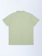 Y&F Kids Sage Embroidered Resort-Fit Cotton Shirt