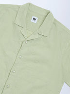 Y&F Kids Sage Embroidered Resort-Fit Cotton Shirt