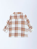 HOP Baby Brown Checks Design Cotton Shirt