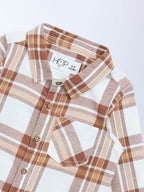 HOP Baby Brown Checks Design Cotton Shirt