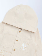 HOP Baby Beige Animal Printed Cotton Shirt