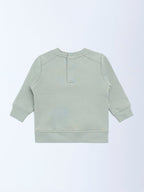 HOP Baby Sage Embroidered Cotton-Blend Sweatshirt