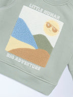 HOP Baby Sage Embroidered Cotton-Blend Sweatshirt