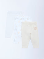 HOP Baby Multicolour Mid-Rise Cotton Pants - Pack of 3