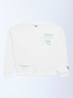 Y&F Kids Off-White Printed Cotton-Blend Sweatshirt