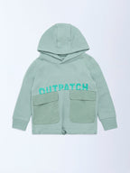 HOP Kids Sage Typographic Cotton-Blend Hoodie