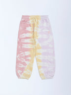 HOP Kids Multicolour Tie-Dye High-Rise Cotton-Blend Joggers