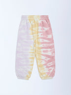 HOP Kids Multicolour Tie-Dye High-Rise Cotton-Blend Joggers