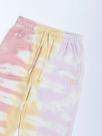 HOP Kids Multicolour Tie-Dye High-Rise Cotton-Blend Joggers