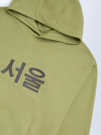 Y&F Kids Olive Anime-Inspired Cotton Hoodie