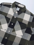 Y&F Kids Olive Checks Design Cotton Shirt