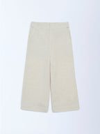 Utsa Kids Off-White Cotton-Blend Pants - (2-8yrs)