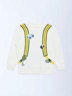 HOP Kids Off-White Printed Cotton-Blend Sweatshirt