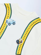 HOP Kids Off-White Printed Cotton-Blend Sweatshirt