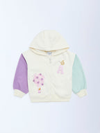 HOP Kids Off-White Colour-Blocked Hoodie