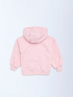 HOP Kids Pink Animal Design Cotton-Blend Hoodie