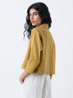 Bombay Paisley Yellow Embroidered Cotton Blouse