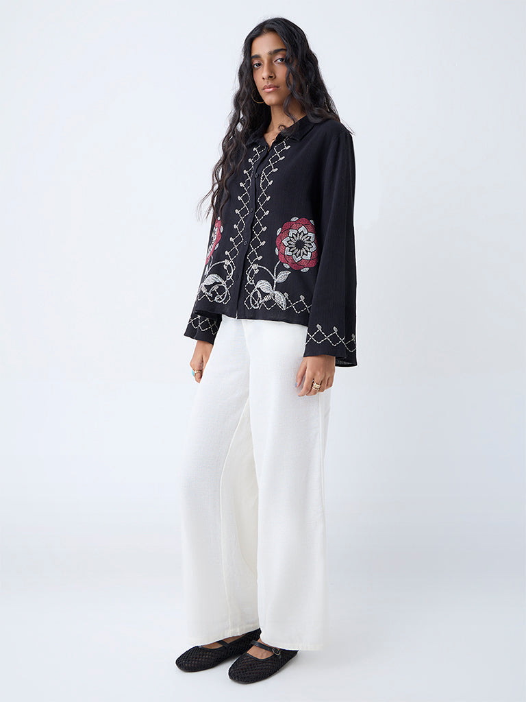 Bombay Paisley Black Floral Design Shirt