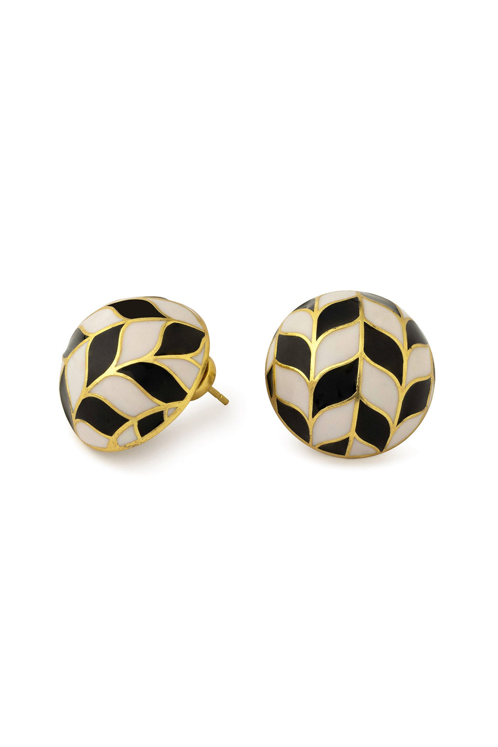 Chevron Oval Studs