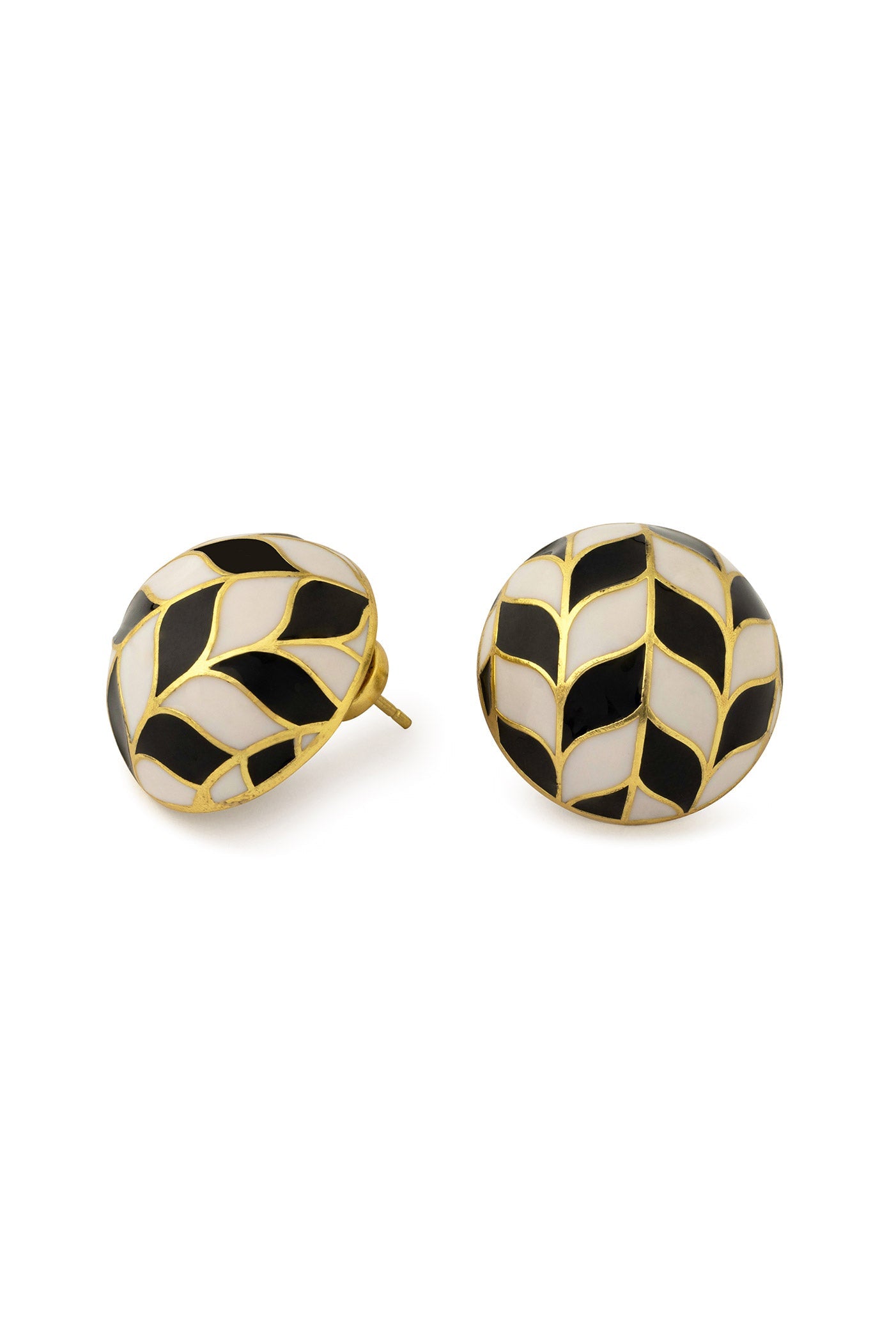 Chevron Oval Studs