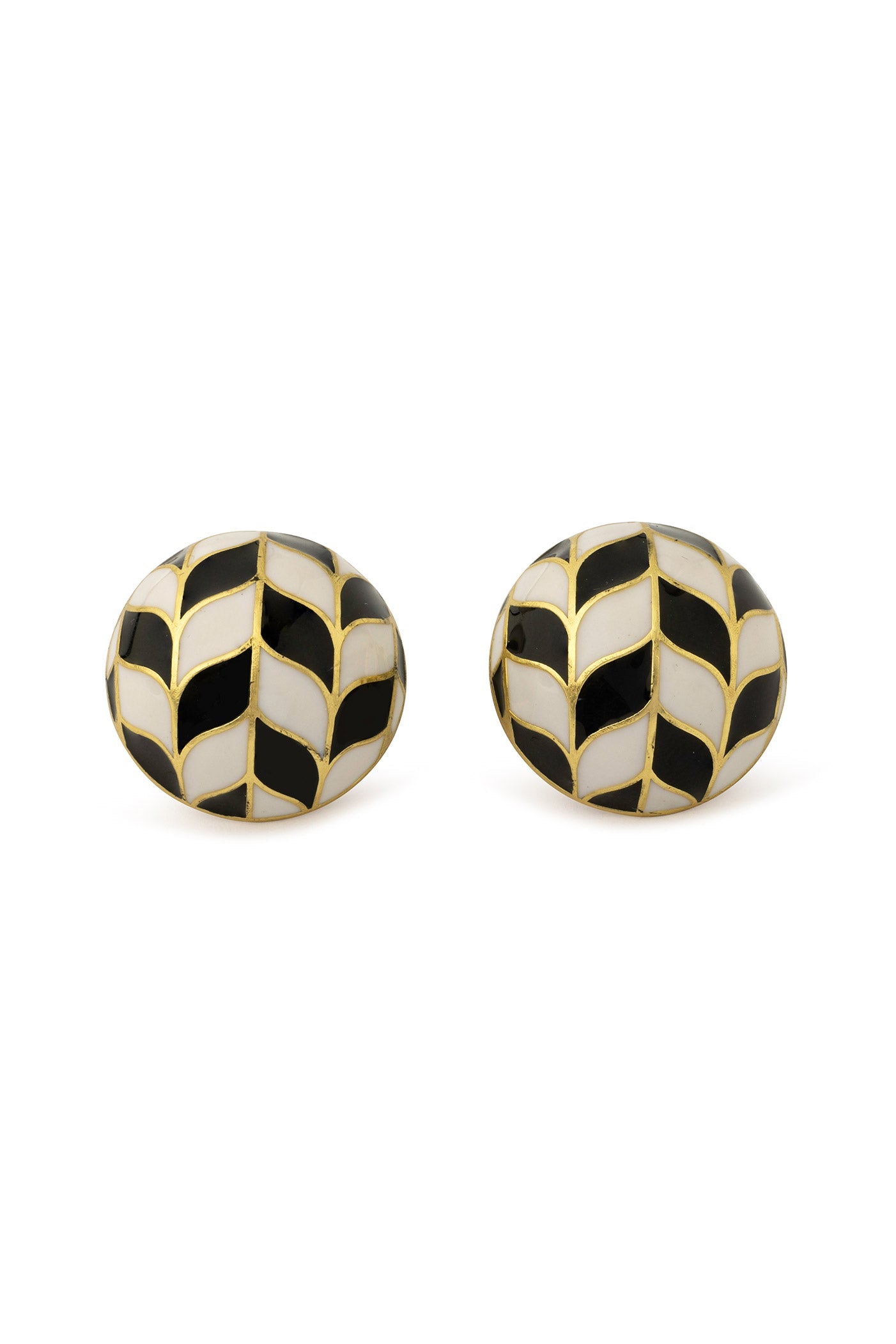 Chevron Oval Studs