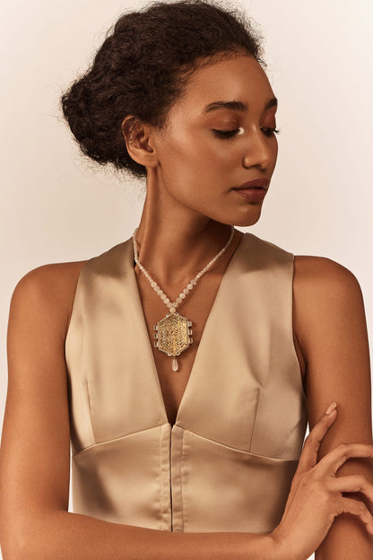 Amelia Hexagon Necklace