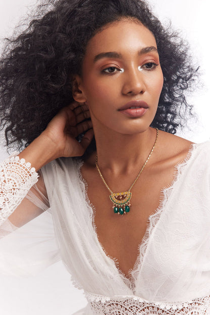 Rumeli Crescent Drops Necklace