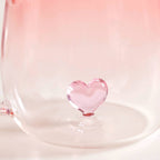 3D Pink Heart Ombre Mug Set Of 2 450ml