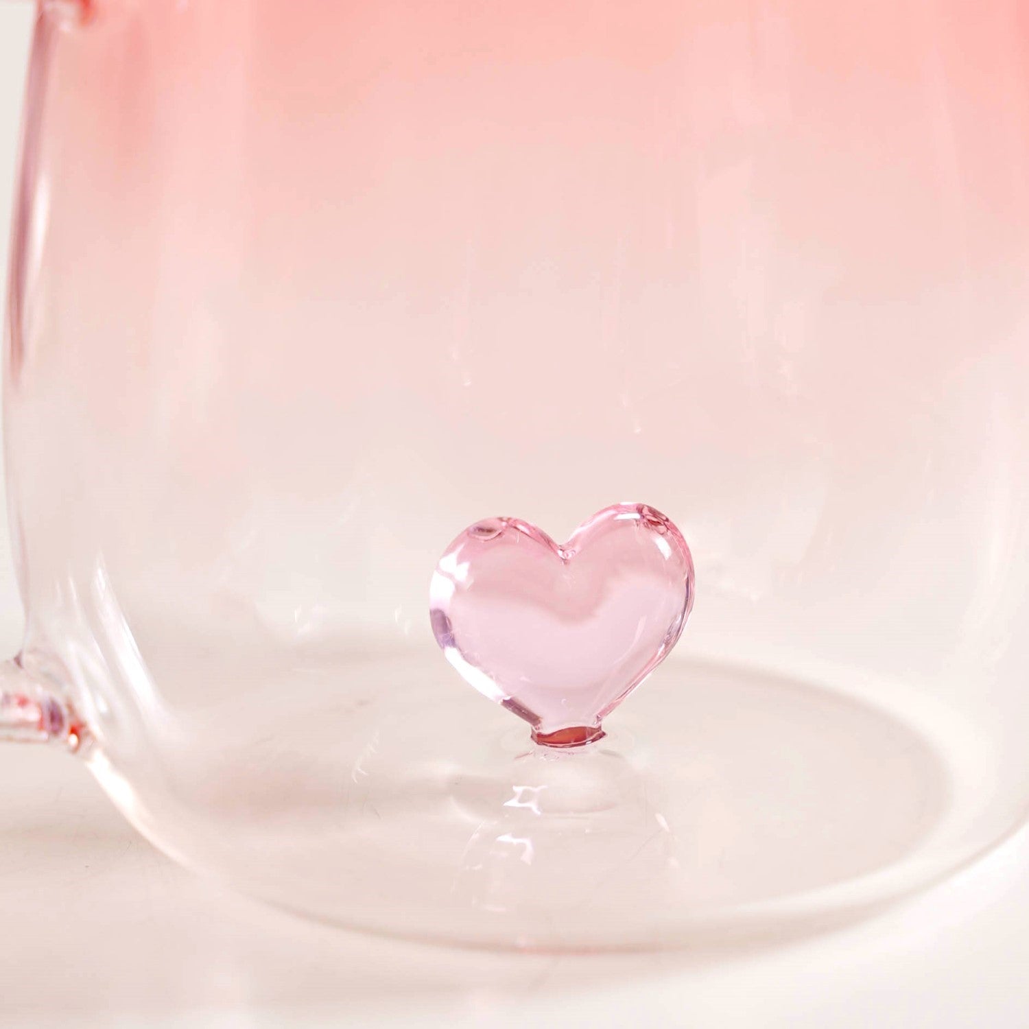 3D Pink Heart Ombre Mug Set Of 2 450ml