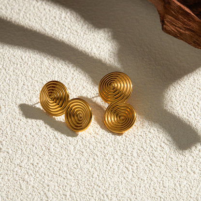 Gilded Coil Earrings