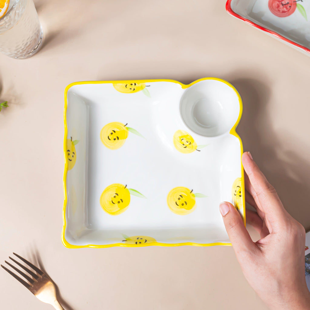 Pear Bear Section Plate Yellow