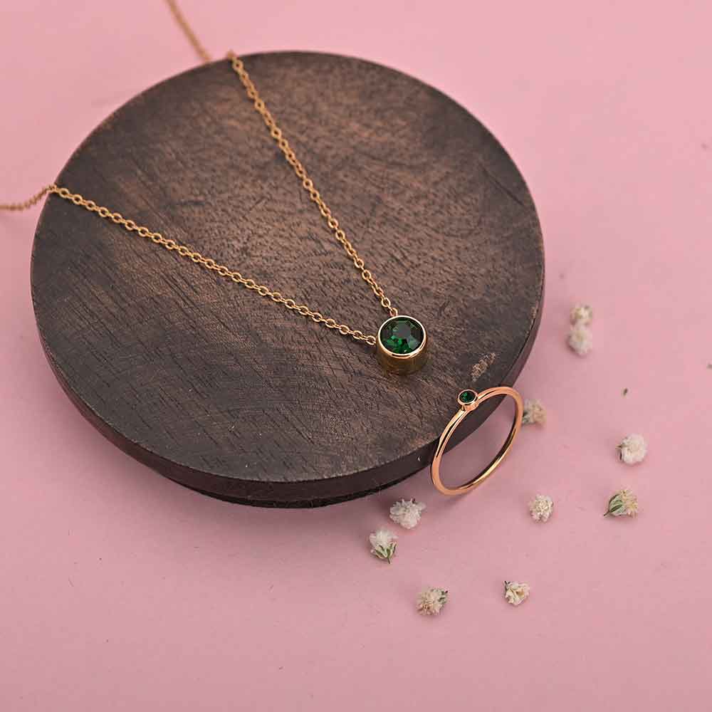 Birthstone Set |18K Rose Gold Plated