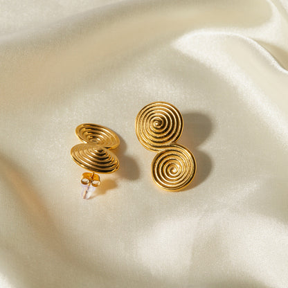 Gilded Coil Earrings